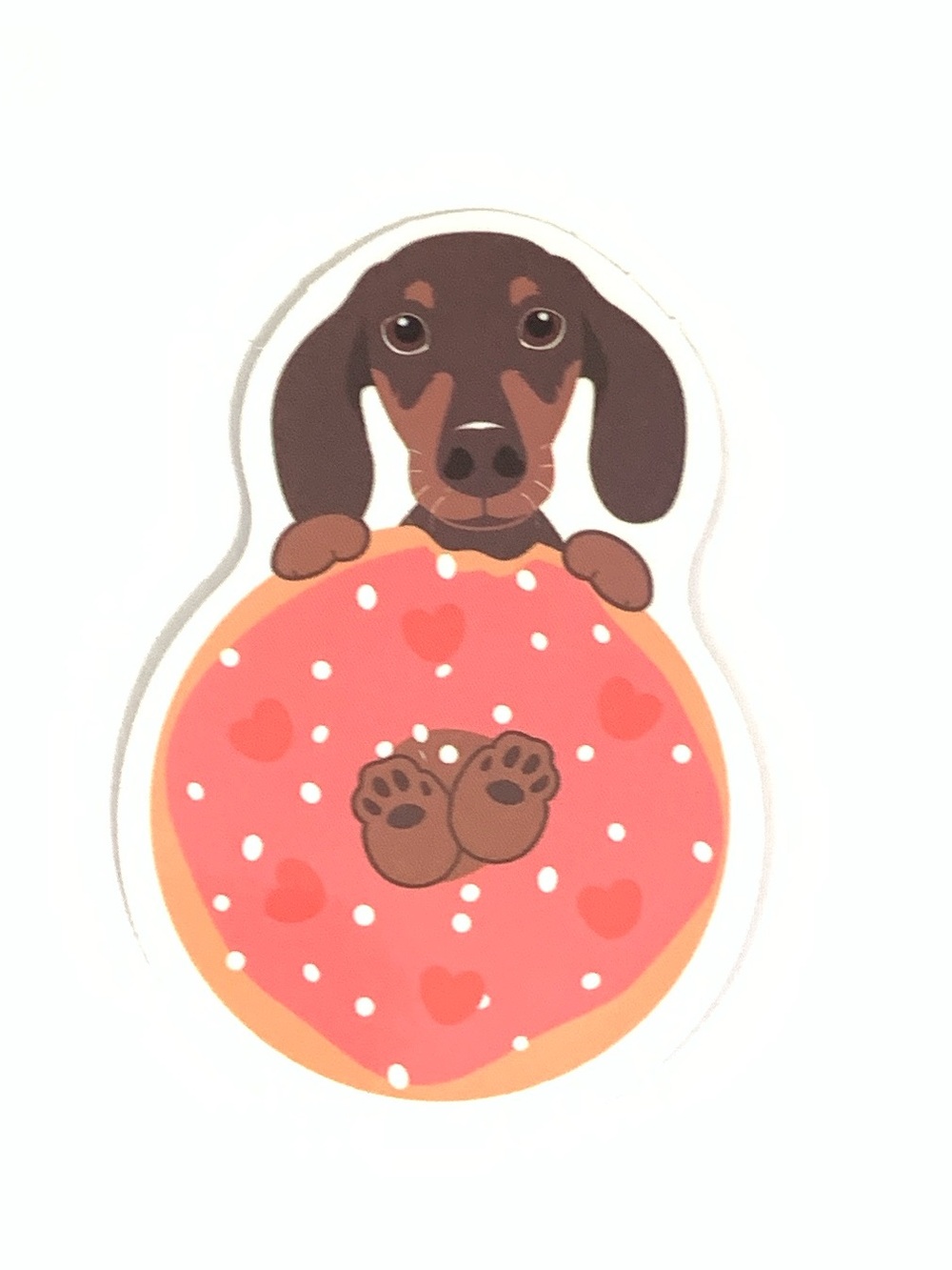 Donut Dog Vinyl Sticker